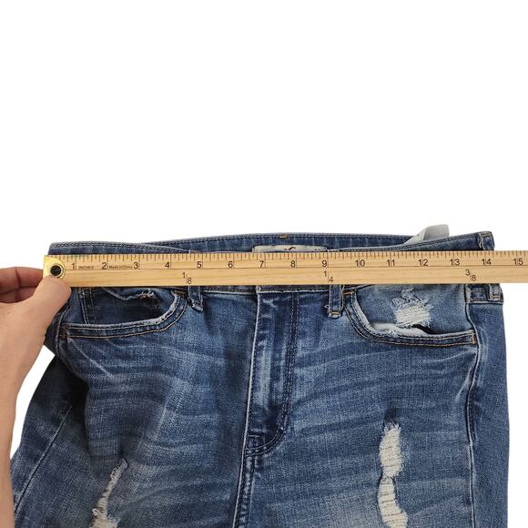 Vintage Y2k Hollister Jeans Womens 7R 28x31 Ripped Destroyed Straight Boot 2000s - Picture 11 of 16